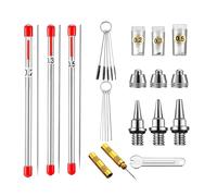 13 pezzi 0,2 mm 0,3 mm 0,5 mm Kit ugelli aerografo Raccordi Parti di ricambio