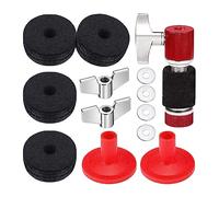 13 pezzi accessori di ricambio per piatti con dadi ad alette durevoli kit in feltro per piatti, 13 pezzi, rosso