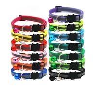 13 Pezzi Collare Gatto,Collare Gatto Antistrozzo Regolabile Collare Catarifrangente con Fibbia di Sicurezza Collare Campanellino Gatto,Collare Gatto Personalizzato