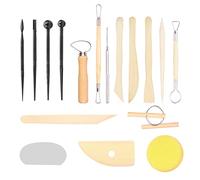 13 pezzi di utensili in argilla, più 4 pezzi di utensili per pressare, strumenti per modellare l'argilla, set di strumenti per intagliare la ceramica, adatti per la scultura in ceramica, intagliare