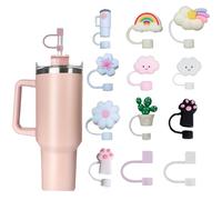 13 Pezzi Tappo di Cannuccia per Stanley Cup, 10mm Anti-Polvere Copertura per Cannuccia, Riutilizzabile Tappo Copri per Stanley 30&40 Oz Tumbler Accessories (Multicolore)
