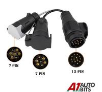 13 Pin A 7 Perno Adattatore Presa Spina Cavo Prolunga per Caravan Rimorchio