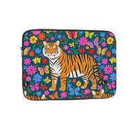 13 Pollice Borsa Del Manicotto Del Computer Portatile Impermeabile Antiurto Sacchetto Del Computer Della Cassa Del Computer Colorful Fiore Animale Stampa Tigre