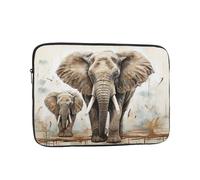 13 Pollice Borsa Del Manicotto Del Computer Portatile Impermeabile Antiurto Sacchetto Del Computer Elefante Arte Su Legno Borse Della Pelle Leggero