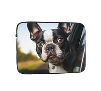 13 Pollici Borsa Del Manicotto Del Computer Portatile Impermeabile Antiurto Borsa Del Computer Del Cane Cucciolo Boston Terrier Borse Pelle Leggero Tablet Custodia