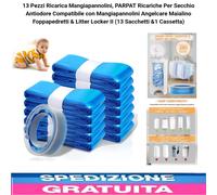 13 Ricariche Mangiapannolini Antiodore Compatibili Angelcare Foppapedretti Litte