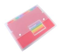 13 Tasche Cartella Portadocumenti Espandibile in PP per Documenti | Due Chiusure a Scatto, Formato Arcobaleno, Uso Ufficio e Casa, Struttura Portatile, Organizer Pratico