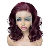 13 x 4 parrucche per capelli sintetici ad alta definizione, pre-pizzicate, per donne nere, 16 pollici aggiunge volume ai capelli