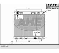130.281 AHE Radiatore, Raffreddamento motore per TOYOTA