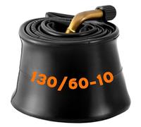 130/60-10 Camera d'Aria con Valvola Curva per Scooter, 130 60 10 Camera d'Aria con Design Spesso, Gomma Butilica, 1 o 2 Pezzi, Antiforatura per Ruote da 10 Pollici(1pc)