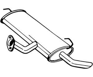 130 CV SILENZIATORE POSTERIORE PER RENAULT Kadjar HA, HL 1.2 TCe 130 KW 96 CV 13