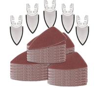 130 dischi abrasivi multiuso per levigatrice delta, 5 dita, con grana 60/80/120/180/240, per legno tenero, legno duro e plastica