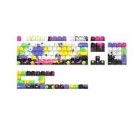 130 Keycap Set Laterale Inciso Traslucido Keycaps Calore Sublimato Migliora La Decorazione Della Tastiera Graffiti Lato Stampato Keycaps