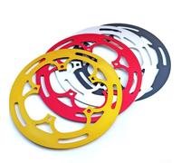 130 mm per protezione corona BCD, lega di alluminio, protegge la corona e previene le macchie di abbigliamento, supporta corona singola 50T 54T (argento)