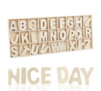 130 Pezzi Lettere in Legno 3cm Maiuscole Lettere Legno Decorative di Artigianali di Scarabeo in A alla Z Per DIY Artigianato Decorazione Feste Fai-da-te