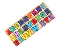 130 Pezzi Lettere In Legno Lettere Maiuscole in Legno Alfabeto in Legno Lettere in Legno A alla Z per Artigianato, DIY, Decorazioni (Multicolore)