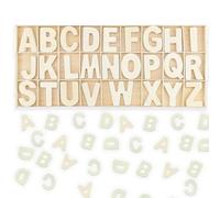 130 Pezzi Lettere in Legno Maiuscole Lettere Legno Decorative Lettere di Legno Lettere Artigianali in Legno Lettere di Scarabeo in Legno A alla Z Per DIY Artigianato Decorazione Feste Fai-da-te