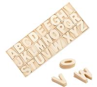 130 Pezzi Lettere Maiuscole In Legno A-Z per Artigianato, DIY, Decorazioni (Colore Legno)