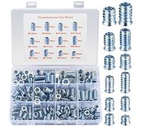 130 Pz M6/M8/M10 Inserire Dadi Manicotto da Avvitare Filettato, Vite Dado Esagonale Inserti, Dadi Bussole Filettate in Metallo Bussola Filettata con Inserti Filettati, per Mmobili Legno