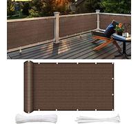 130 x 300 cm Resint UV Resint Garden Wind Blocker Mesh per balcone, patio, terrazza - marrone con fascette e occhielli per una maggiore privacy e protezione dagli agenti atmosferici