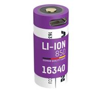 ANS 1300-0015 - Batteria agli ioni di litio 16340 850 mAh con presa di carica