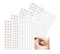 1300 perline adesive autoadesive di dimensioni miste, rotonde, per fai da te, artigianato, scrapbooking, nail art e trucco del corpo (3/4/5/6 mm)