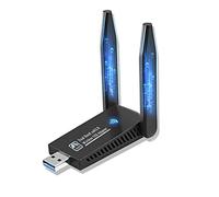 1300Mbps Dual Band Chiavetta Wifi USB per PC, 5Ghz 2.4Ghz 5dbi Alto Guadagno 2 Antenna USB 3.0 per PC, Plug and Play Chiavetta Fisso, per Windows 11 10 8 7 Vista XP