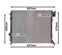 13012701 VAN WEZEL Radiatore, Raffreddamento motore per NISSAN