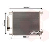 13015703 VAN WEZEL Condensatore, Climatizzatore per NISSAN