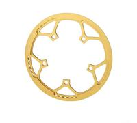 130BCD - Corona pieghevole per bicicletta, 54 denti, in alluminio CNC, con protezione per catena, progettata per biciclette pieghevoli a 12 velocità (dorata)