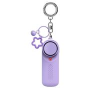 130dB Personal Safety Alarm for Women, Keychain Emergency Alarm with Ultra-Bright Strobe Light, Pull Pin Siren and Carabiner Clip for Walking, Travel, Campus and Outdoor Safety，Purple