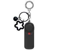 130dB Personal Safety Alarm for Women, Keychain Emergency Alarm with Ultra-Bright Strobe Light, Pull Pin Siren and Carabiner Clip for Walking, Travel, Campus and Outdoor Safety，Black