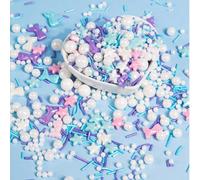 130g Decorazioni per feste di compleanno a tema sirena, decorazioni per cupcake a tema sirena. Solo per decorazione, non commestibili. Confezione mista sirena 130 g/4,59 oz,Confezione mista Dreamy Bea