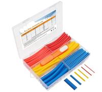 130Pcs 2.4/3.2/4.8/6.4/9.5/12.7mm Diameter Heatshrink Tubing Tube Sleeving Wrap Wire DIY Connector Repair 3:1 Heat Shrink Tube
