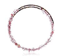 $130Tag Collana girocollo regolabile con quarzo rosa certificato Navajo Native 25574 Realizzata da Loma Siiva