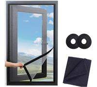 130x140cm Zanzariere per finestre, confezione da zanzariera autoadesiva, protezione per insetti e api, adatta a più finestre