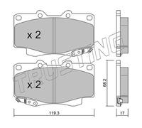 131.1 TRUSTING Kit pastiglie freno, Freno a disco per TOYOTA