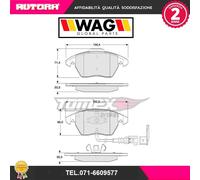 1311 Kit pastiglie freno a disco ant.adatto a .Audi-Seat-Skoda-Vw (MARCA WAG)