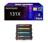 131X Cartuccia Toner ad Alta Capacità 131A CF210A di Ricambio per HP LaserJet Pro 200 Color MFP M276nw M276n M251n M251nw CM1312NFI CM1312 CP1515N CP1518NI,4 Color-1 pcs