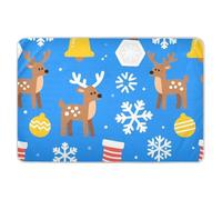 132 cm di lunghezza x 86 cm di larghezza Buon Natale marrone alce extra large riutilizzabile tappetino morbido assorbente per animali domestici tappetino portatile per incontinenza per bambini adulti