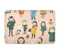 132 cm di lunghezza x 86 cm di larghezza, con illustrazione carina, extra large, riutilizzabile, altamente assorbente, anti-labbro, per bambini, adulti, animali domestici