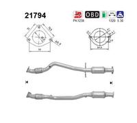 132 KW 180 CV CATALIZZATORE PER Vauxhall Insignia MK I (A) Tre Vol G09 1.6 Turbo