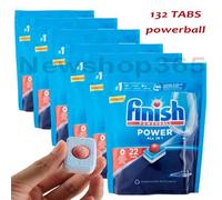 132 PASTIGLIE CAPSULE LAVASTOVIGLIE TABS DETERSIVO FINISH POWERBALL 6 CONFEZIONI