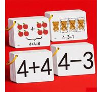 132 pezzi Carte matematiche per addizione e sottrazione per bambini: apprendimento precoce di conteggio, pratica di moltiplicazione e divisione per potenziare le abilità di calcolo mentale - perfetti