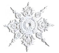 132cm Rosone Lampadario Soffitto Bianco Polistirolo Decorativo