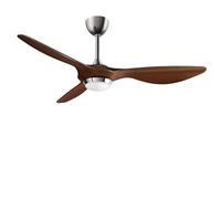 132cm Ventilatore da Soffitto con Lampada LED Dimmerabile 3 Pale ABS Telecomando
