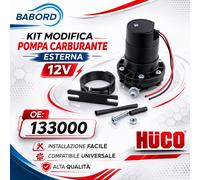 133000 HUCO KIT MODIFICA POMPA CARBURANTE ESTERNA DA MECCANICA AD ELETTRICA 12V