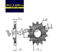 13356 - PIGNONE TRASMISSIONE P520 Z16 APRILIA 650 PEGASO CUBE - STARK MOTO 6,5
