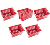 13358_ ****** CASSETTA OLIVE UVA IMPILABILE PLASTICA TRAFORATA 1 PZ 52 X 35 H 31 COLORI MISTI ROSSA OPPURE VERDE