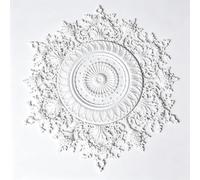 133cm Rosone Lampadario Soffitto Bianco Polistirolo Decorativo